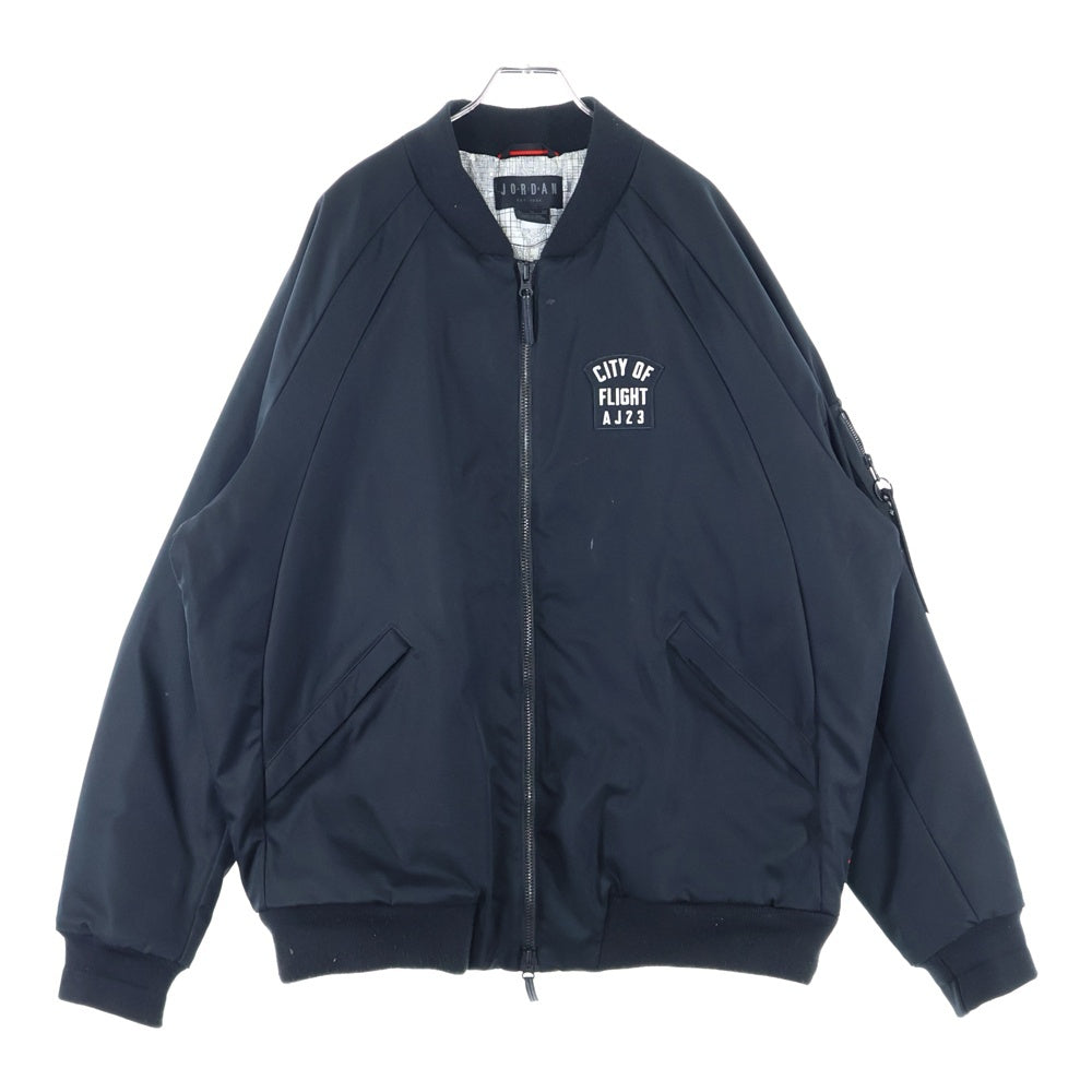 NIKE(ナイキ) WINGS COF MA-1 JACKET ウィング バック エンブロイダリー ジップアップ ブルゾンジャケット ブラック 911313-010