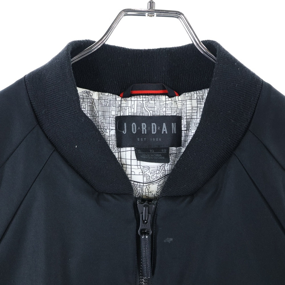 NIKE(ナイキ) WINGS COF MA-1 JACKET ウィング バック エンブロイダリー ジップアップ ブルゾンジャケット ブラック 911313-010