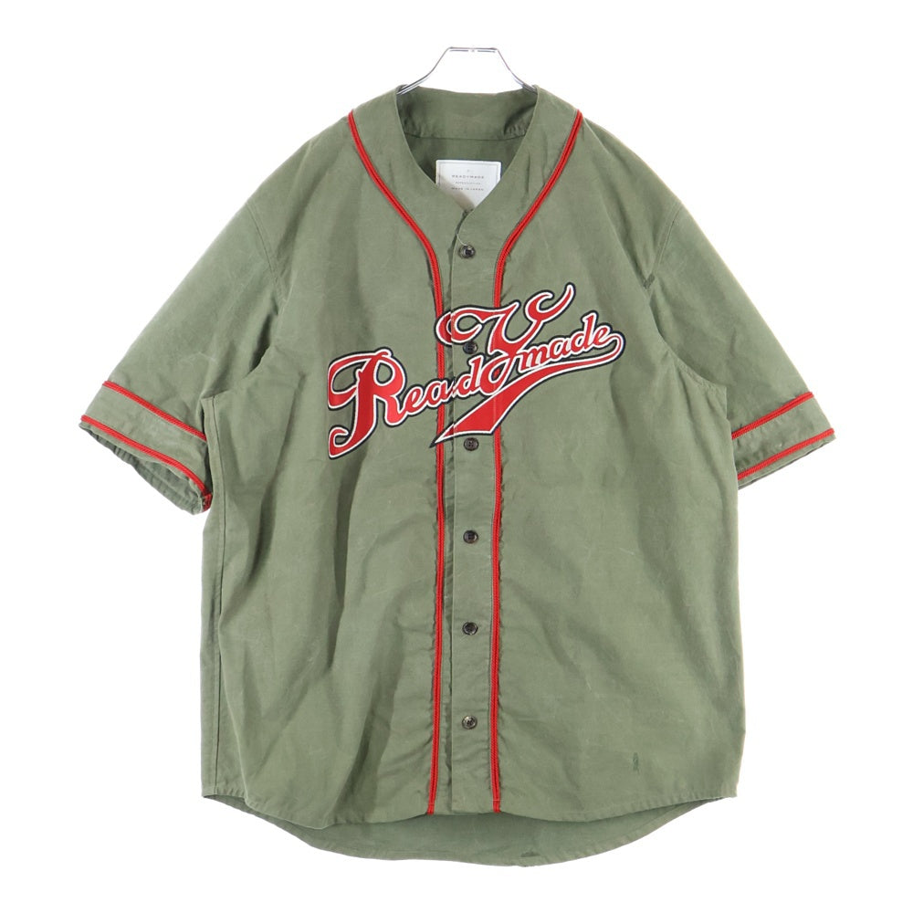 READY MADE(レディメイド) BASEBALL SHIRT オーバーサイズ ベースボールシャツ カーキ