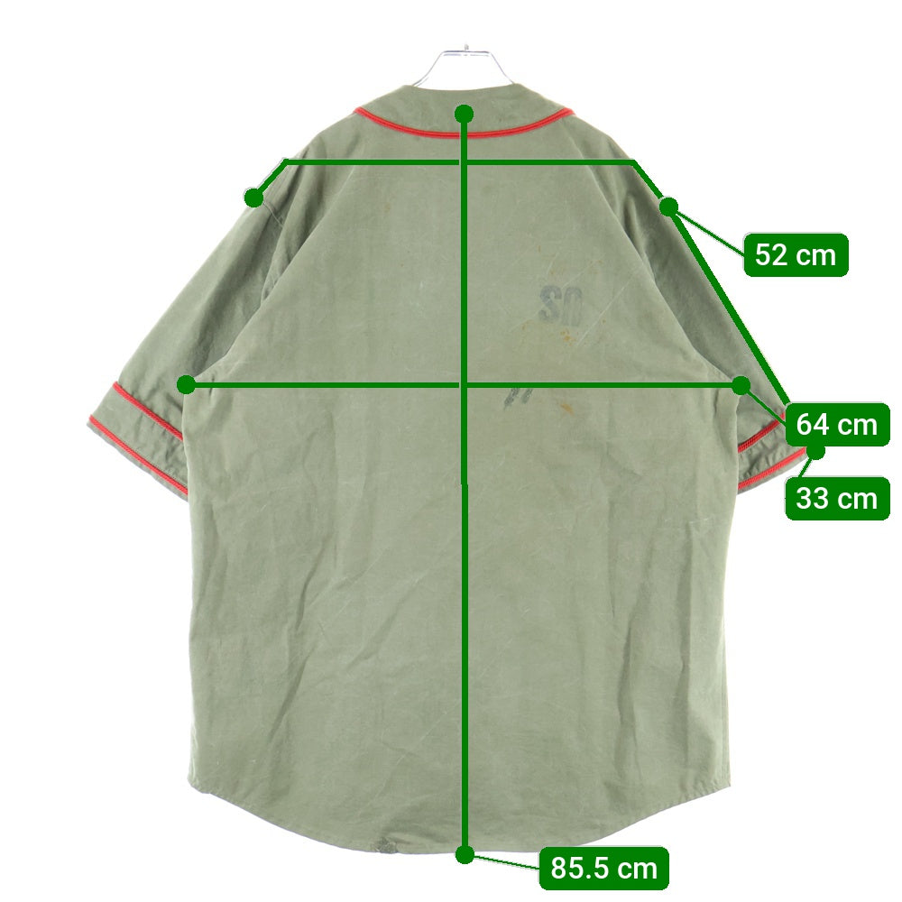 READY MADE(レディメイド) BASEBALL SHIRT オーバーサイズ ベースボールシャツ カーキ