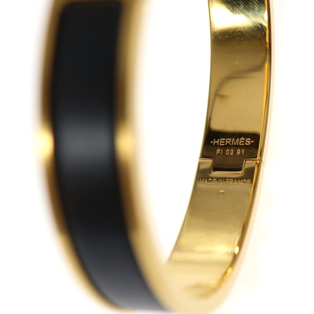 HERMES(エルメス) CLIC H BANGLE クリックアッシュ バングル ゴールド/ブラック