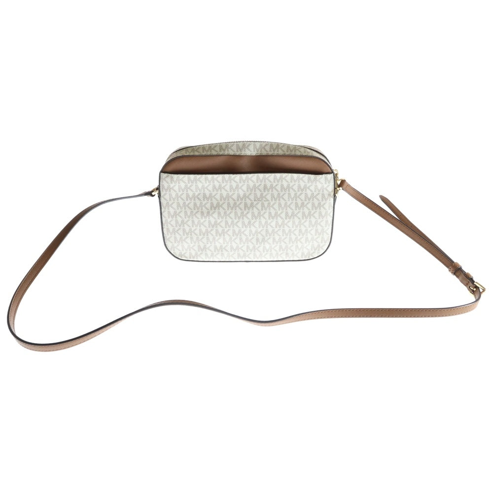 MICHAEL KORS(マイケルコース) VANILLA バニラ 総柄 ストラップ付き ショルダーバッグ ホワイト 35S1GTTC9B