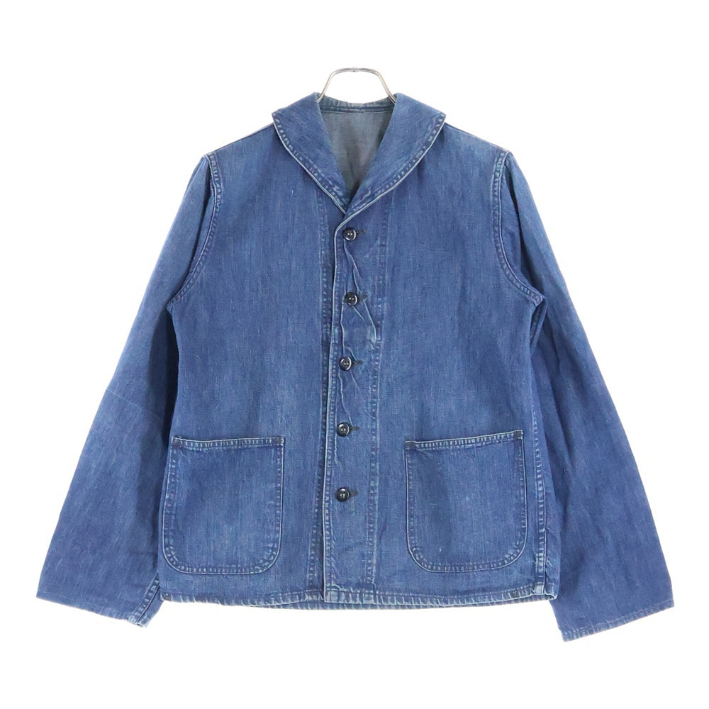 VINTAGE(ヴィンテージ) 50S VINTAGE US NAVY ユーエスネイビー ショールカラー ヘチマ襟 ヴィンテージ デニムカバーオール ジャケット インディゴ