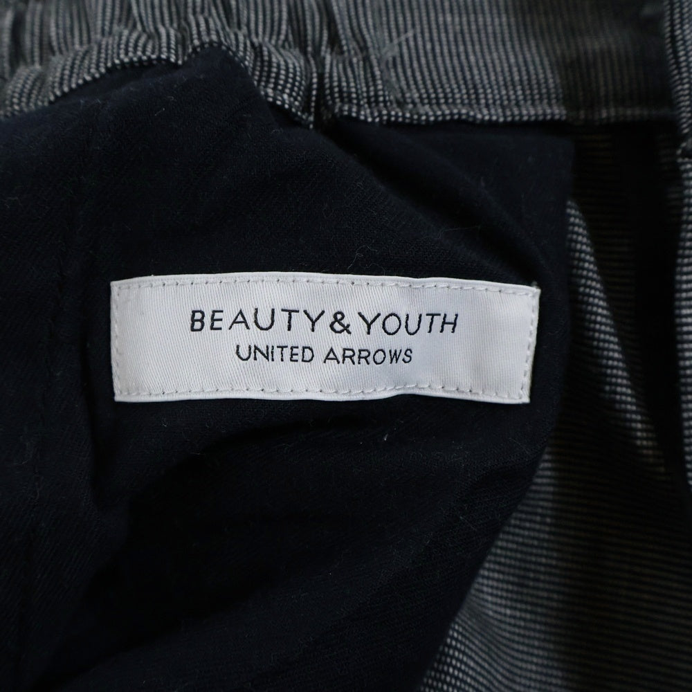 BEAUTY&YOUTH UNITED ARROWS(ビューティーアンドユースユナイテッドアローズ) リブ付き ジッパーフライ ロングパンツ グレー
