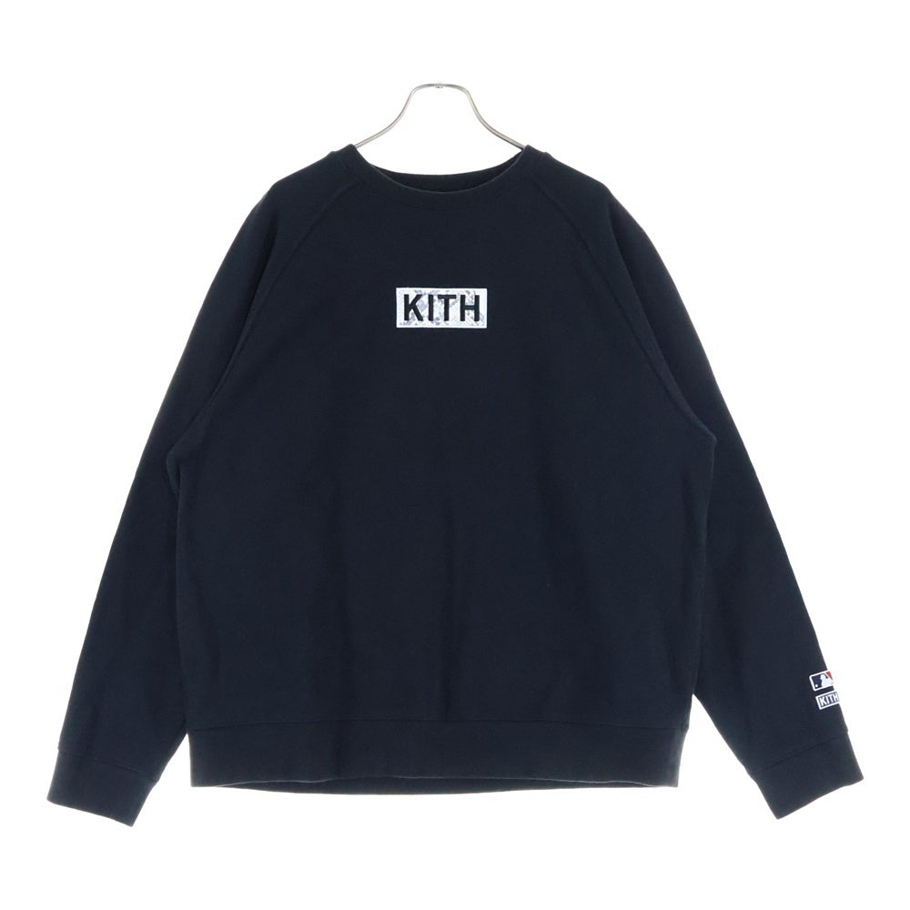 KITH(キス) ×LOSANGELES DODGERS ロサンゼルスドジャース スネークボックスロゴ クルーネック スウェット トレーナー ブラック KH2456