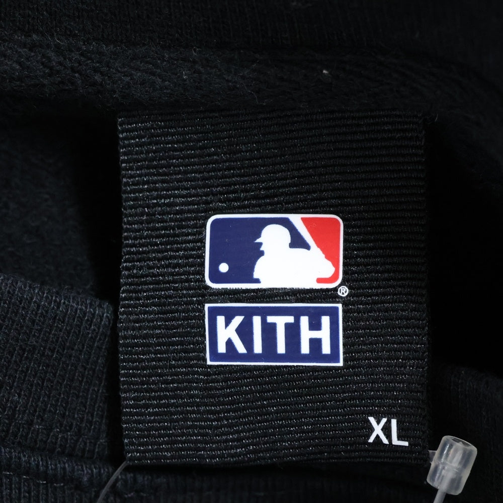 KITH(キス) ×LOSANGELES DODGERS ロサンゼルスドジャース スネークボックスロゴ クルーネック スウェット トレーナー ブラック KH2456