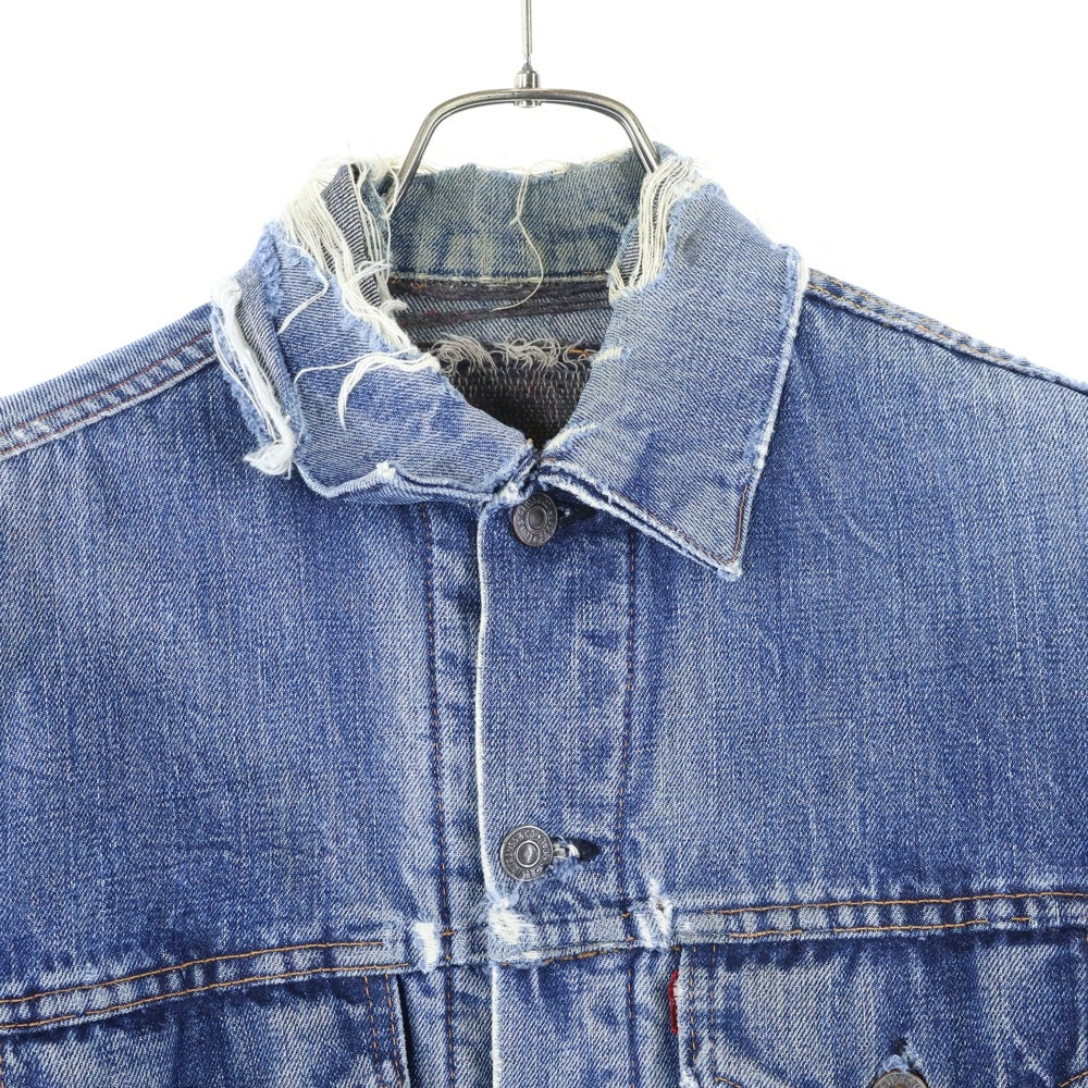 Levi's(リーバイス) 60s-70s VINTAGE 70505 BIG-E ボタン裏刻印524 ブランケット付きデニムトラッカージャケット インディゴブルー