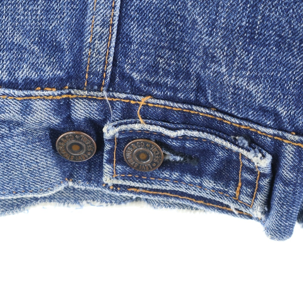 Levi's(リーバイス) 60s-70s VINTAGE 70505 BIG-E ボタン裏刻印524 ブランケット付きデニムトラッカージャケット インディゴブルー