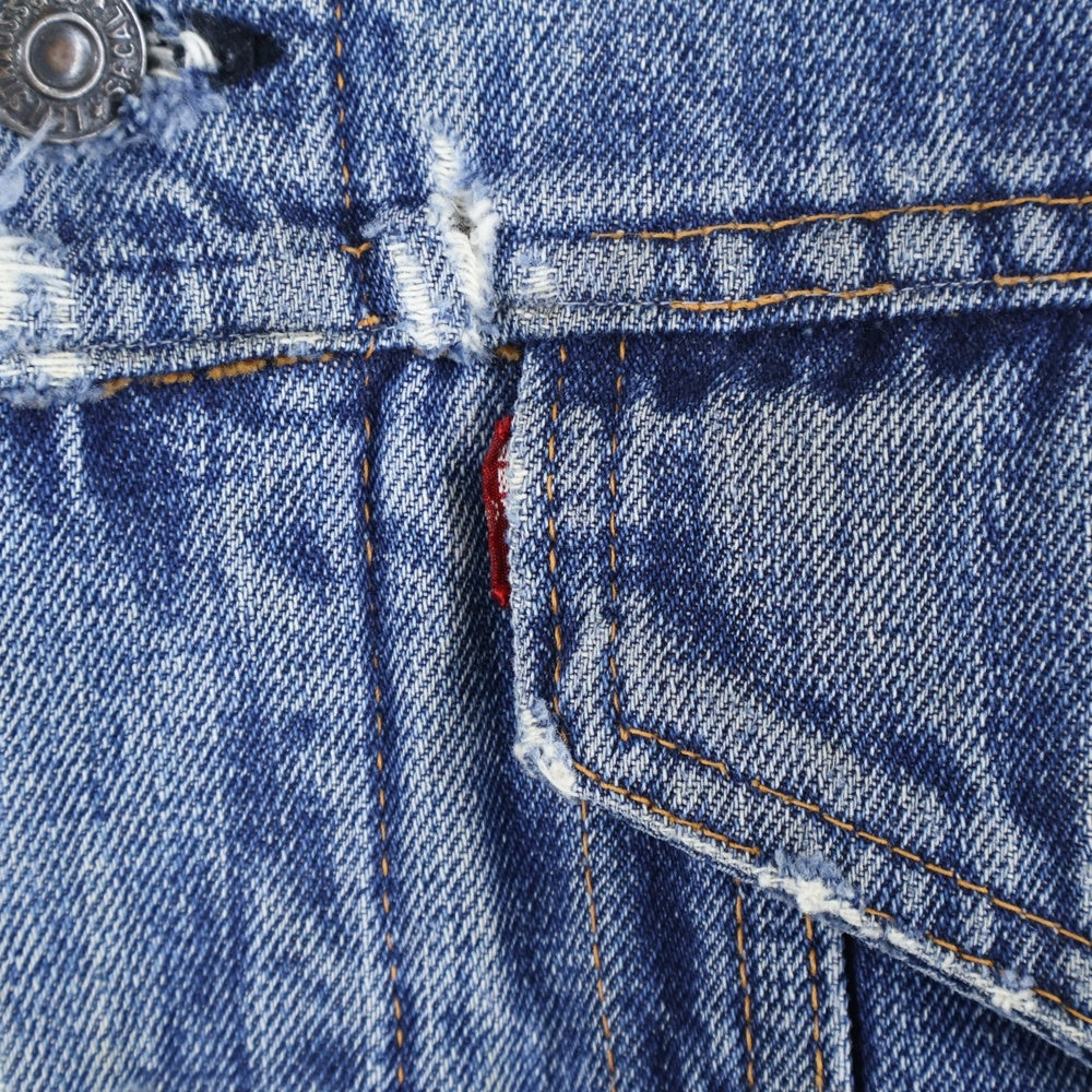 Levi's(リーバイス) 60s-70s VINTAGE 70505 BIG-E ボタン裏刻印524 ブランケット付きデニムトラッカージャケット インディゴブルー