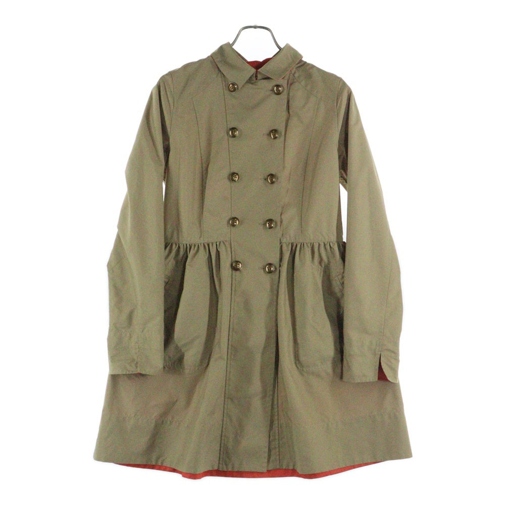 BURBERRY BLUE LABEL(バーバリーブルーレーベル) リバーシブル ポリエステル トレンチコート ブラウン/オレンジ レディース E1A04-750-40