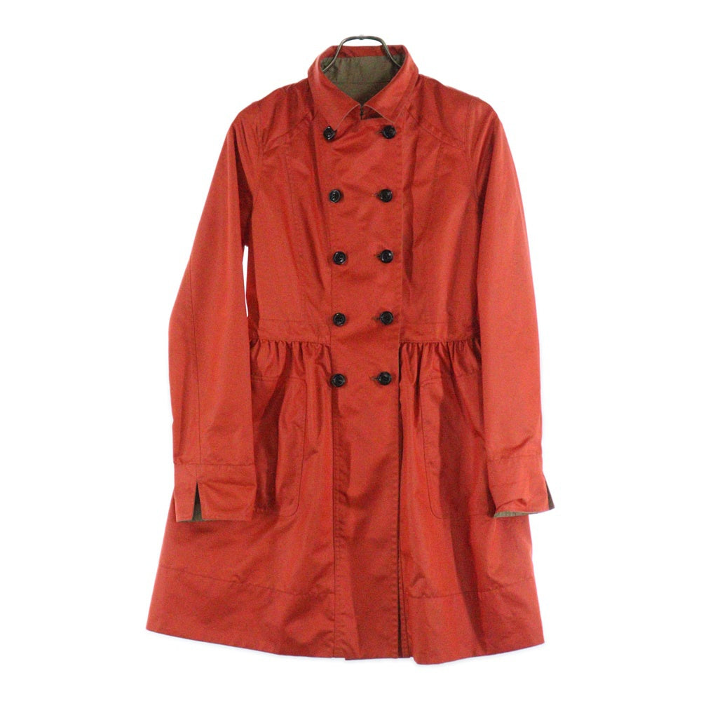 BURBERRY BLUE LABEL(バーバリーブルーレーベル) リバーシブル ポリエステル トレンチコート ブラウン/オレンジ レディース E1A04-750-40