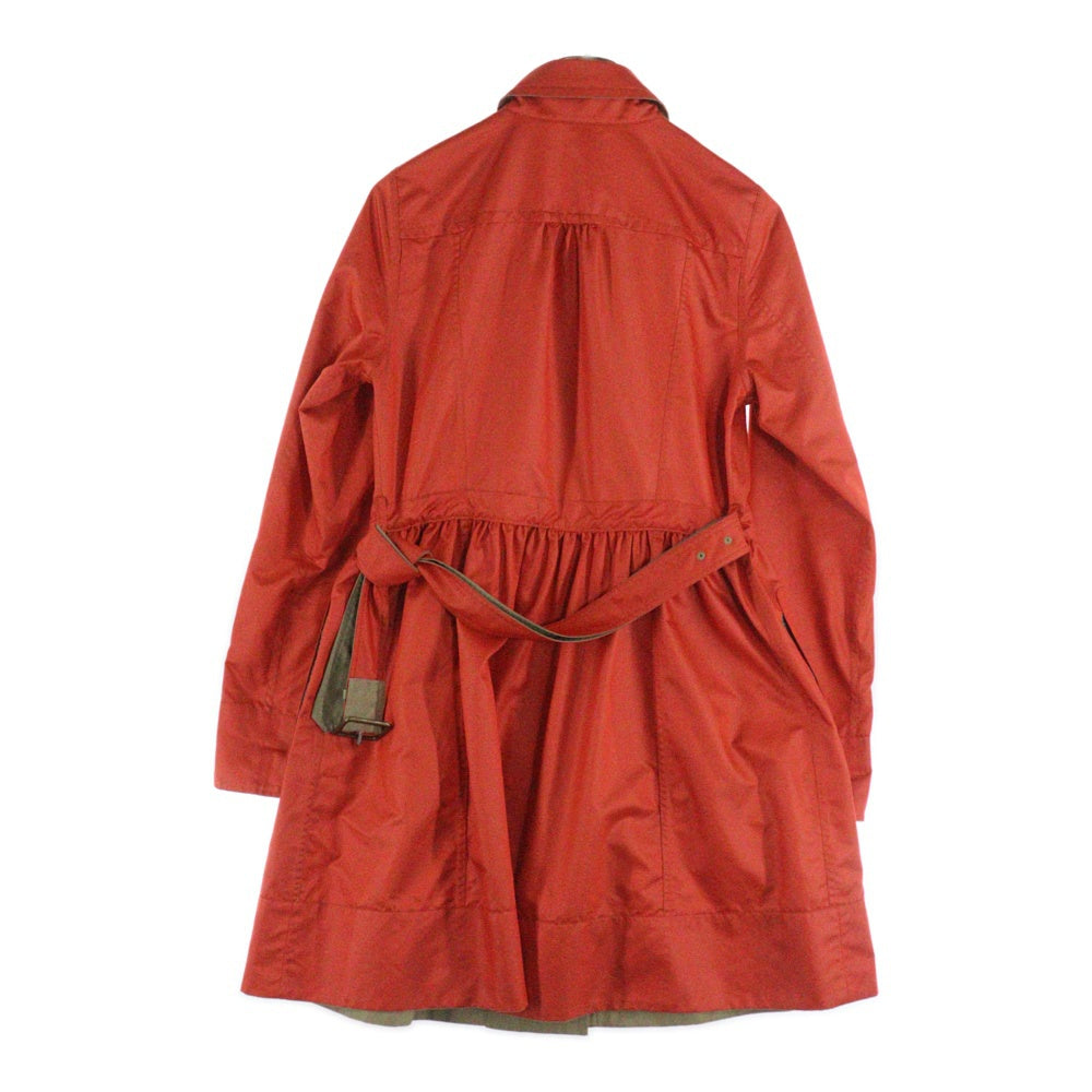 BURBERRY BLUE LABEL(バーバリーブルーレーベル) リバーシブル ポリエステル トレンチコート ブラウン/オレンジ レディース E1A04-750-40