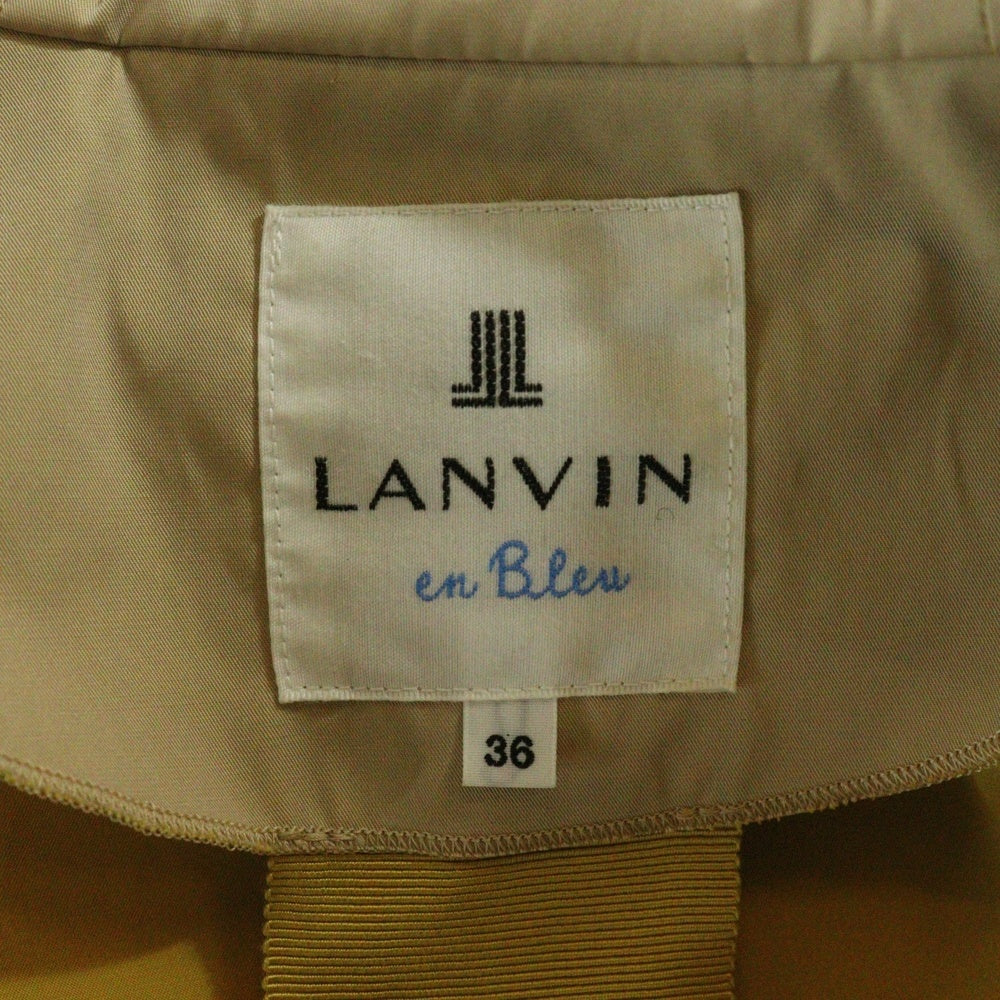 LANVIN en Bleu(ランバンオンブルー) コットン ロング スプリングコート ブラウン レディース 3616103