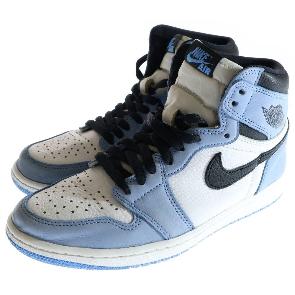 NIKE(ナイキ) AIR JORDAN 1 RETRO HIGH OG University Blue エアジョーダン1 レトロ ユニバーシティブルー ハイカットスニーカー US8.5/26.5cm 555088-134