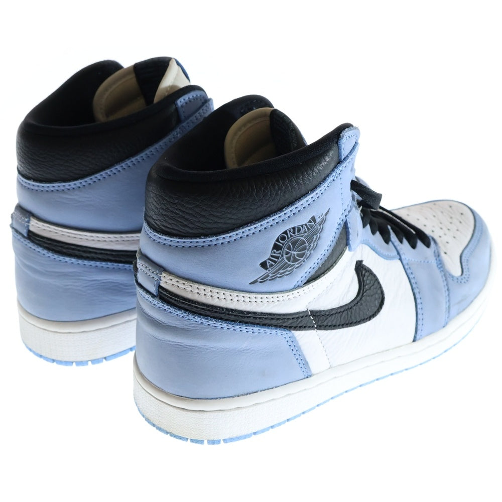 NIKE(ナイキ) AIR JORDAN 1 RETRO HIGH OG University Blue エアジョーダン1 レトロ ユニバーシティブルー ハイカットスニーカー US8.5/26.5cm 555088-134