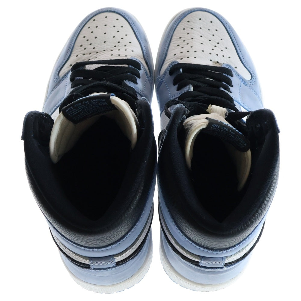 NIKE(ナイキ) AIR JORDAN 1 RETRO HIGH OG University Blue エアジョーダン1 レトロ ユニバーシティブルー ハイカットスニーカー US8.5/26.5cm 555088-134