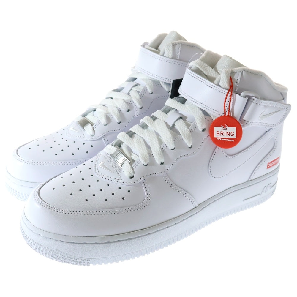 NIKE(ナイキ) ×SUPREME AIR FORCE 1 MID SP シュプリーム エアフォース1 ミッドカットスニーカー ホワイト US8.5/26.5cm FZ8784-100