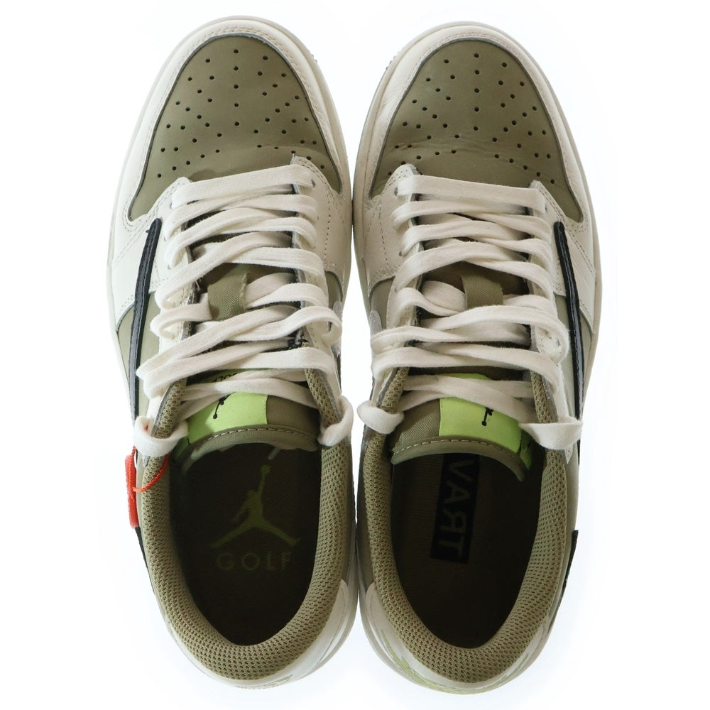 NIKE(ナイキ) ×TRAVIS SCOTT AIR JORDAN 1 LOW GOLF NRG NEUTRAL OLIVE トラヴィススコット エアジョーダン1 ゴルフ ローカットスニーカー US8/26cm FZ3124-200