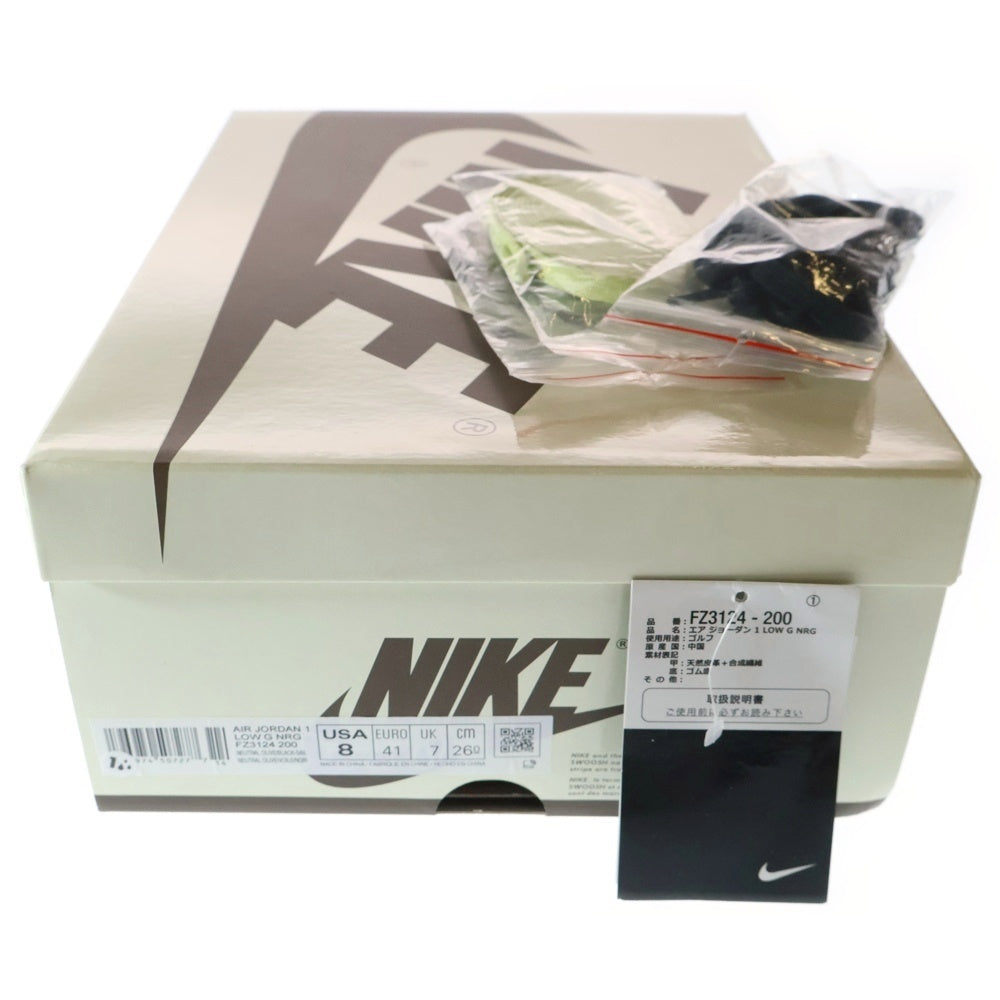 NIKE(ナイキ) ×TRAVIS SCOTT AIR JORDAN 1 LOW GOLF NRG NEUTRAL OLIVE トラヴィススコット エアジョーダン1 ゴルフ ローカットスニーカー US8/26cm FZ3124-200