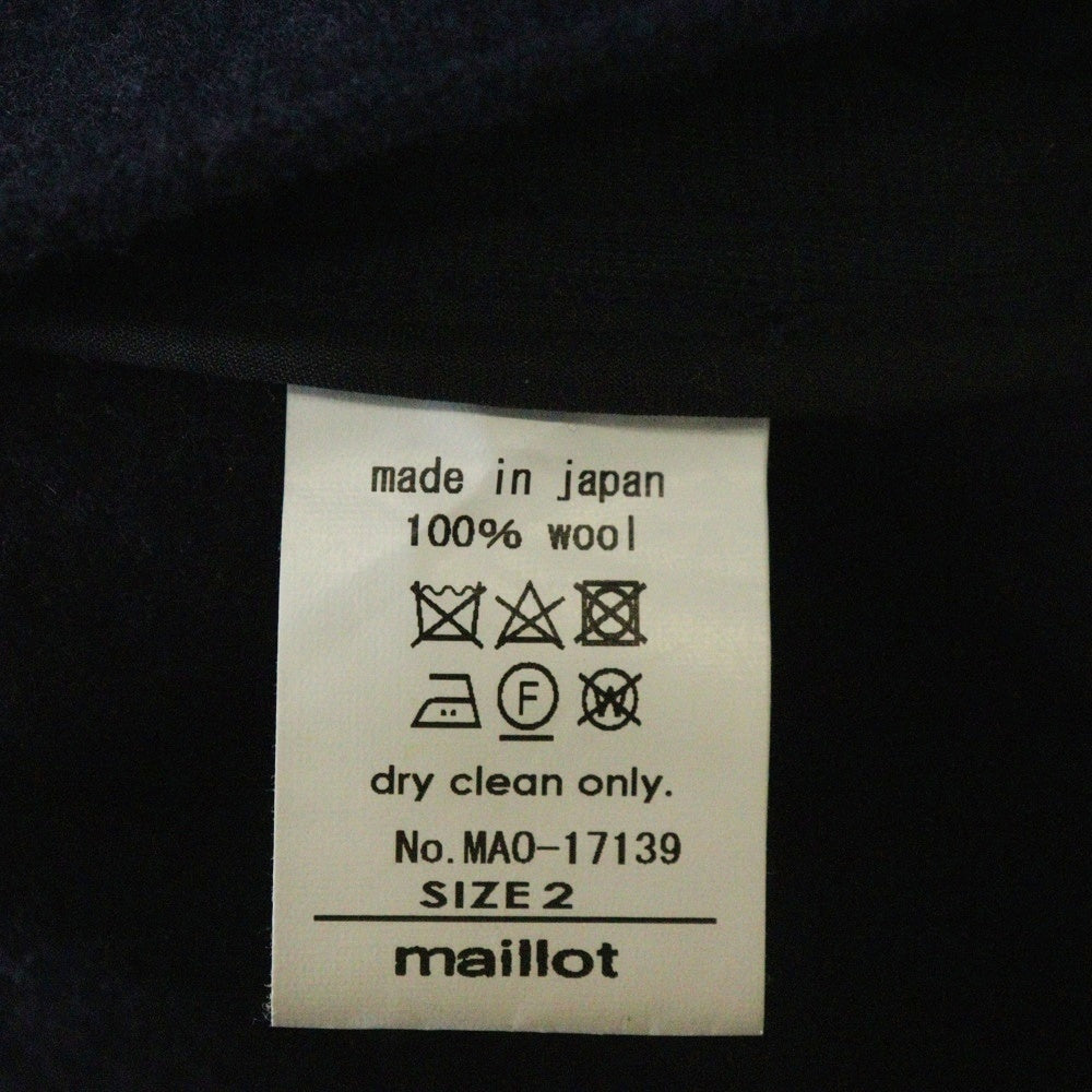 MAILLOT(マイヨ) MATURE WOOL G JACKET マチュア ウール ジー ボタンジャケット ネイビー MAO-17139