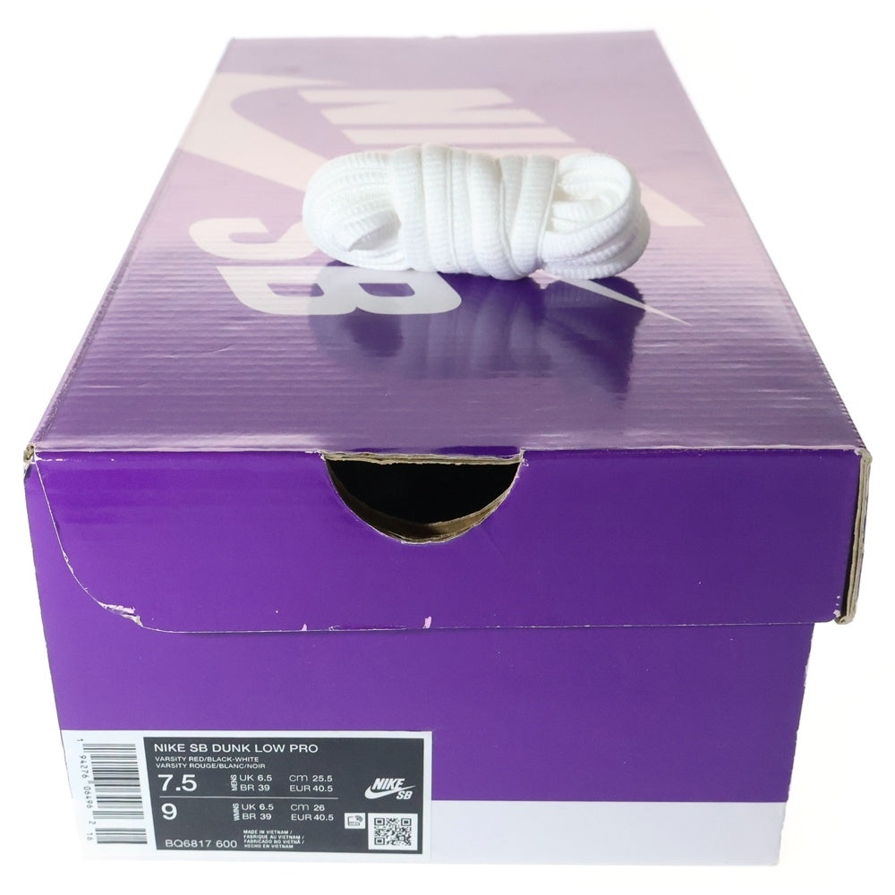 NIKE SB(ナイキエスビー) DUNK LOW PRO J-PACK CHICAGO ダンク プロ ジェーパック シカゴ ローカットスニーカー レッド/ホワイト US7.5/25.5cm BQ6817-600