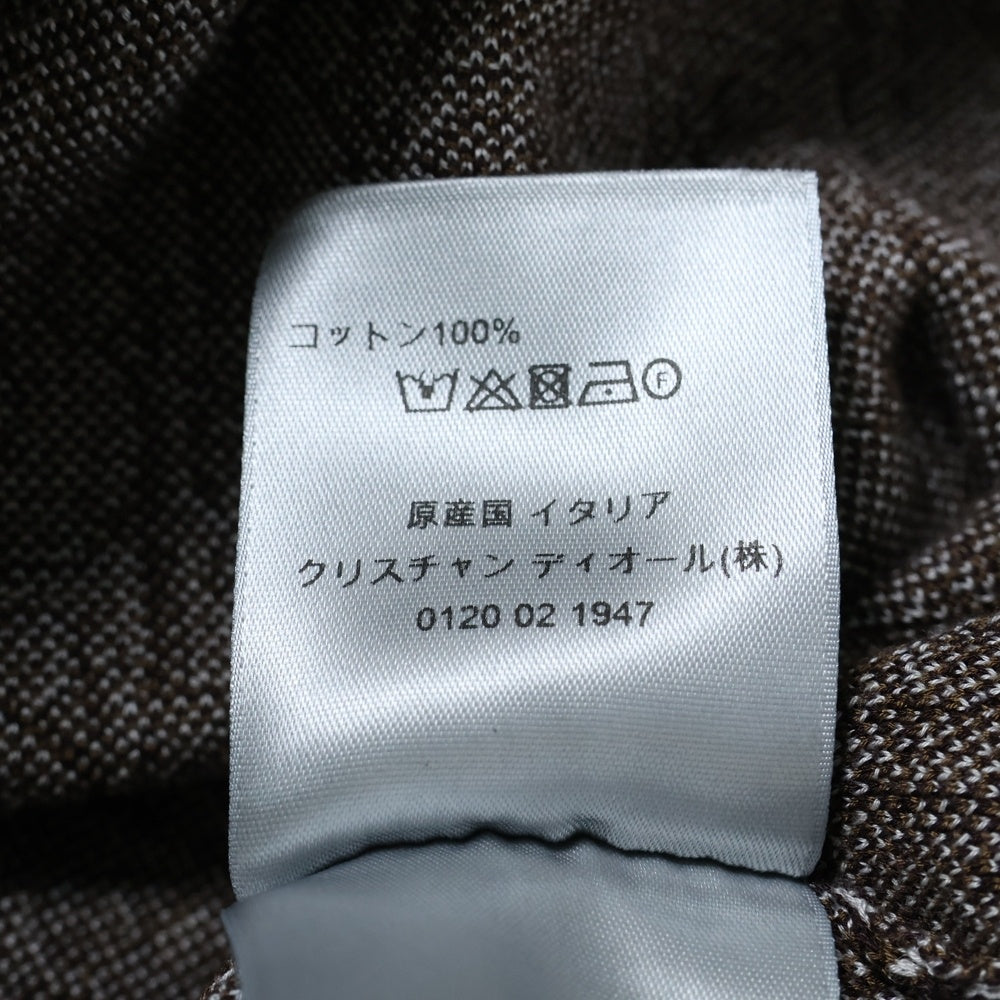 DIOR(ディオール) 20SS OBLIQUE OVERSHIRT オブリーク総柄 コットンニット オーバー長袖シャツ ブラウン 023M550AT099