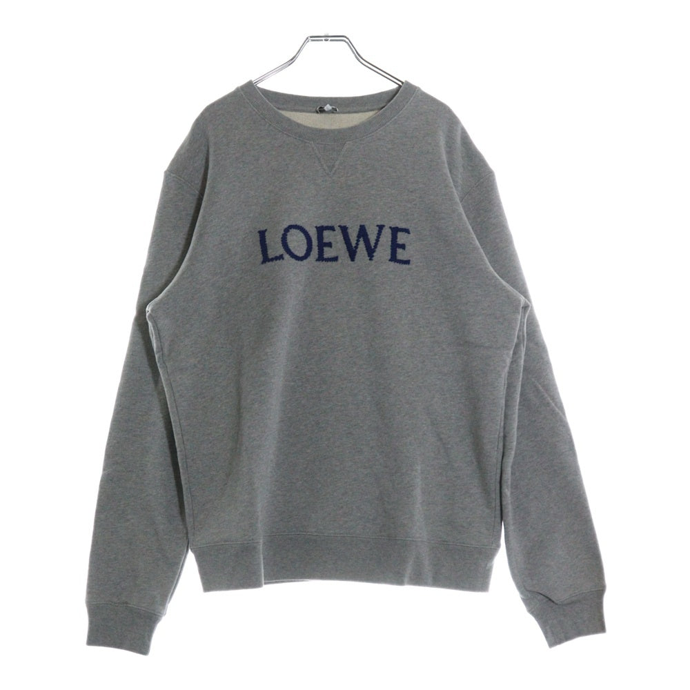 LOEWE(ロエベ) REGULAR FIT SWEATSHIRT フロントロゴ レギュラーフィット クルーネック スウェット トレーナー グレー H526Y24J26