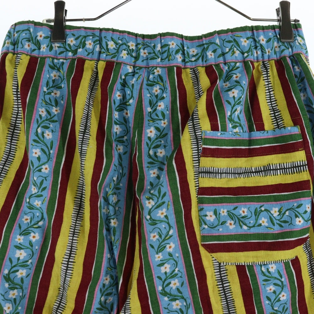 Sasquatchfabrix.(サスクワッチファブリックス) 25SS EASY PANTS MEXICAN FLOWER STRIPE -SUN FLOWER- メキシカンフラワーストライプ イージーパンツ サンフラワー