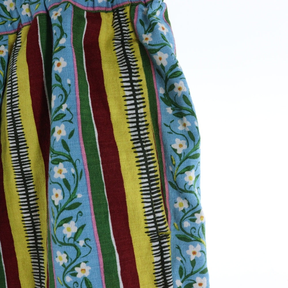 Sasquatchfabrix.(サスクワッチファブリックス) 25SS EASY PANTS MEXICAN FLOWER STRIPE -SUN FLOWER- メキシカンフラワーストライプ イージーパンツ サンフラワー
