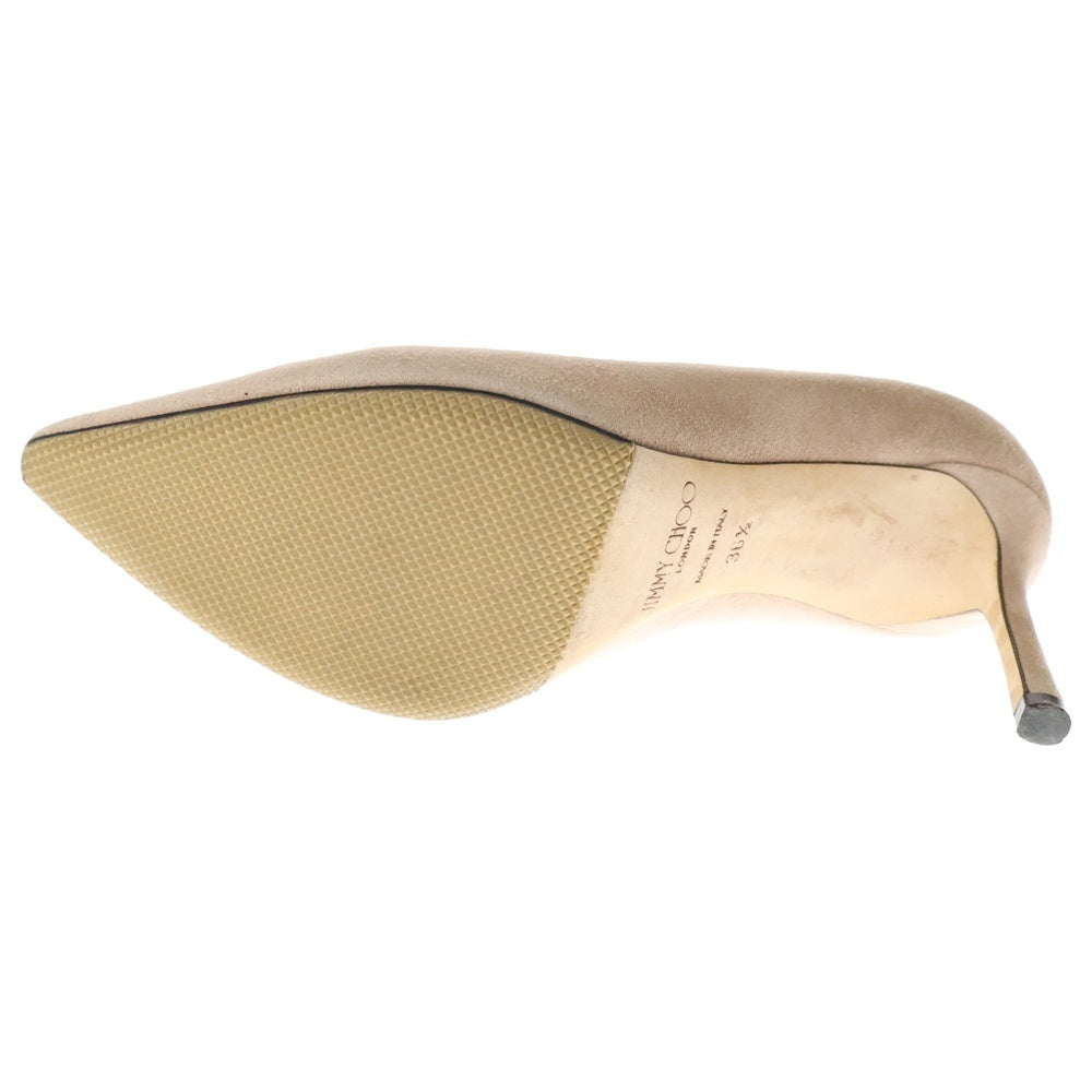 JIMMY CHOO(ジミーチュウ) AGNES アグネス ポインテッドトゥ スウェード ハイヒール パンプス レディース ベージュ