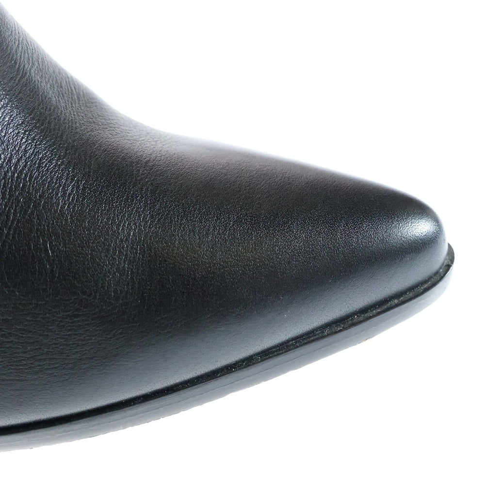 JIMMY CHOO(ジミーチュウ) 20AW MELE 85 メレ マーブル柄 レザー サイドゴアブーツ レディース ブラック