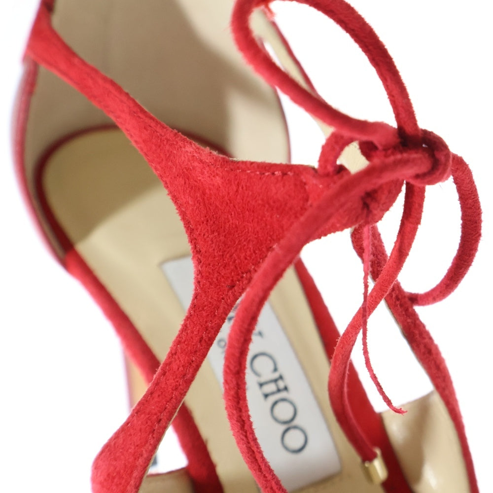 JIMMY CHOO(ジミーチュウ) VANESSA 85 バネッサ ポインテッドトゥ スウェード ハイヒール パンプス レディース レッド