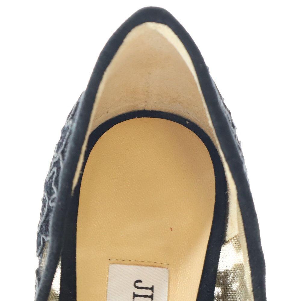 JIMMY CHOO(ジミーチュウ) ROMY60 ロミー シースルー ハイヒール パンプス レディース ブラック/ベージュ