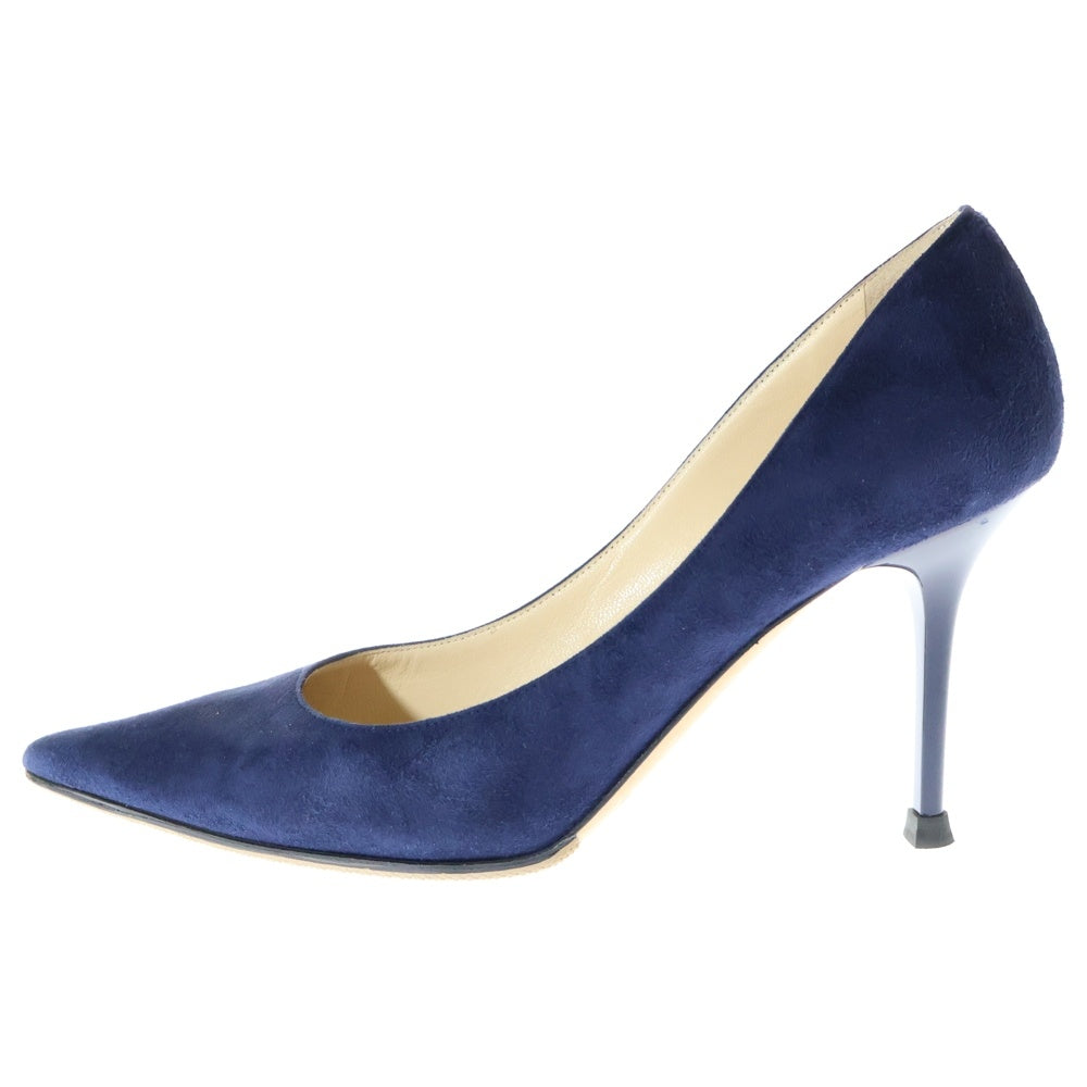 JIMMY CHOO(ジミーチュウ) AGNES アグネス ポインテッドトゥ スウェード ハイヒール パンプス レディース ブルー