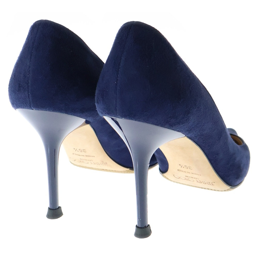 JIMMY CHOO(ジミーチュウ) AGNES アグネス ポインテッドトゥ スウェード ハイヒール パンプス レディース ブルー