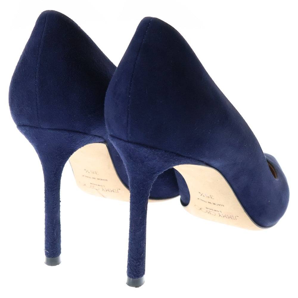 JIMMY CHOO(ジミーチュウ) AGNES アグネス ポインテッドトゥ スウェード ハイヒール パンプス レディース ブルー