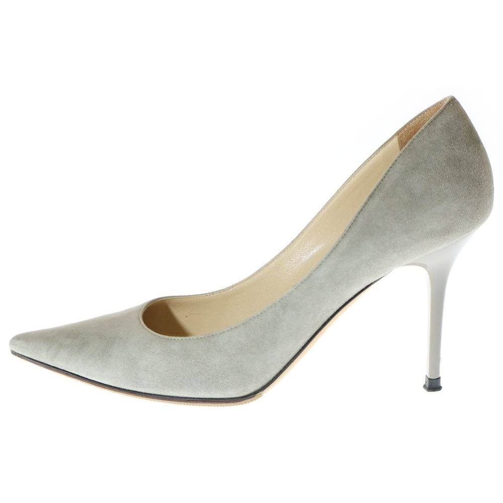 JIMMY CHOO(ジミーチュウ) AGNES アグネス ポインテッドトゥ スウェード ハイヒール パンプス レディース グレー