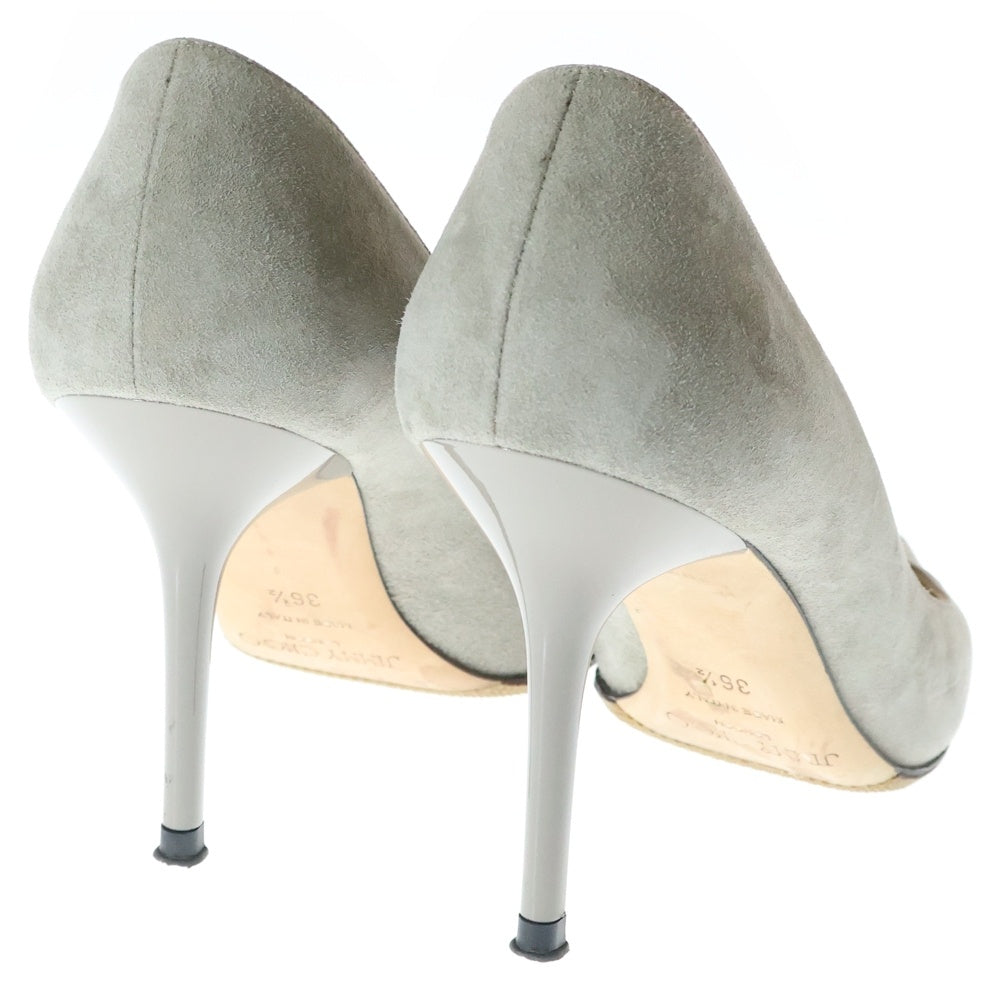 JIMMY CHOO(ジミーチュウ) AGNES アグネス ポインテッドトゥ スウェード ハイヒール パンプス レディース グレー