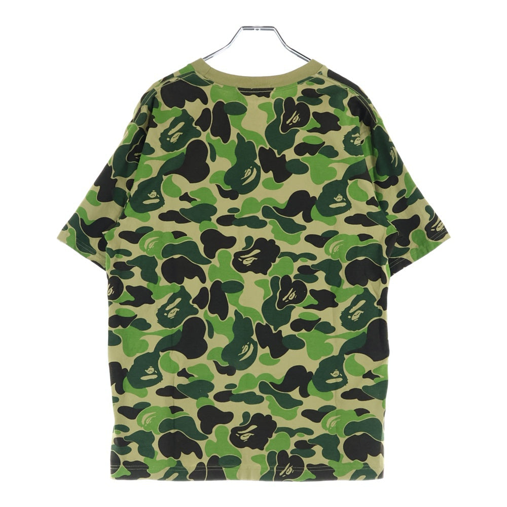 A BATHING APE(アベイシングエイプ) ABC CAMO RELAXED FIT BAPE LOGO TEE ロゴプリントTシャツ カモ 迷彩 半袖カットソー カーキ 001CSK301007M