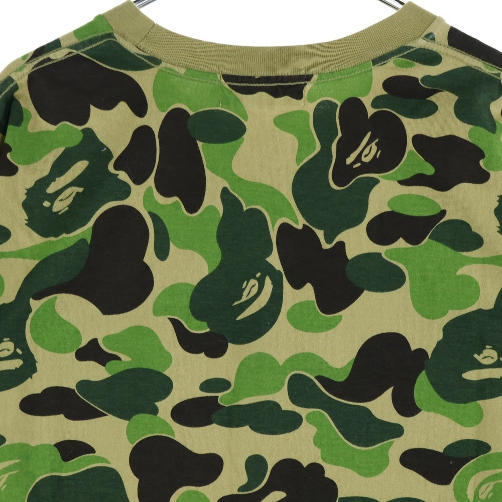 A BATHING APE(アベイシングエイプ) ABC CAMO RELAXED FIT BAPE LOGO TEE ロゴプリントTシャツ カモ 迷彩 半袖カットソー カーキ 001CSK301007M