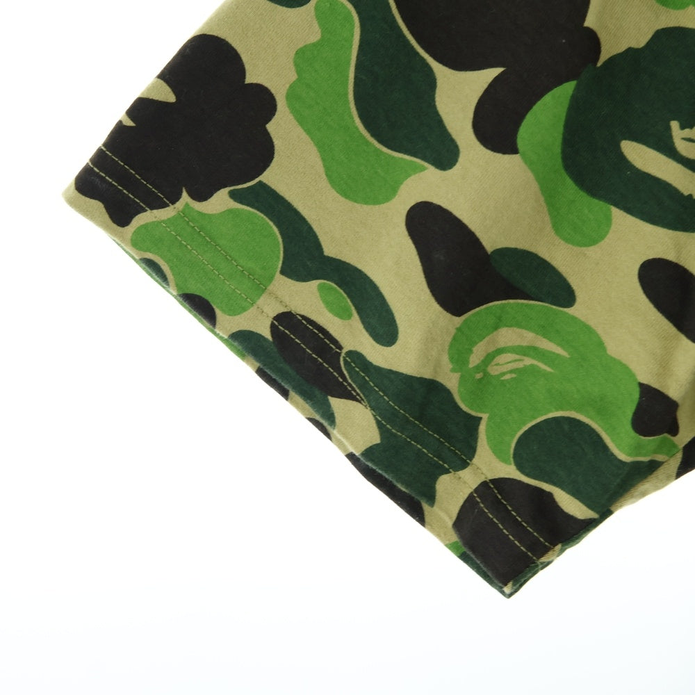 A BATHING APE(アベイシングエイプ) ABC CAMO RELAXED FIT BAPE LOGO TEE ロゴプリントTシャツ カモ 迷彩 半袖カットソー カーキ 001CSK301007M