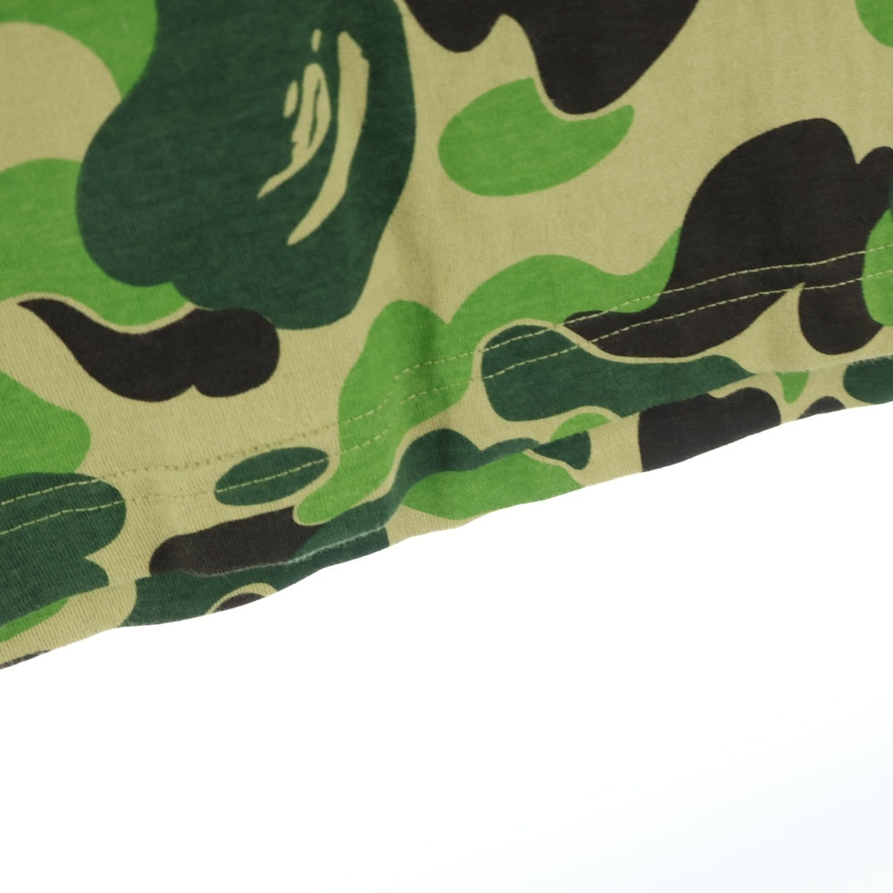 A BATHING APE(アベイシングエイプ) ABC CAMO RELAXED FIT BAPE LOGO TEE ロゴプリントTシャツ カモ 迷彩 半袖カットソー カーキ 001CSK301007M