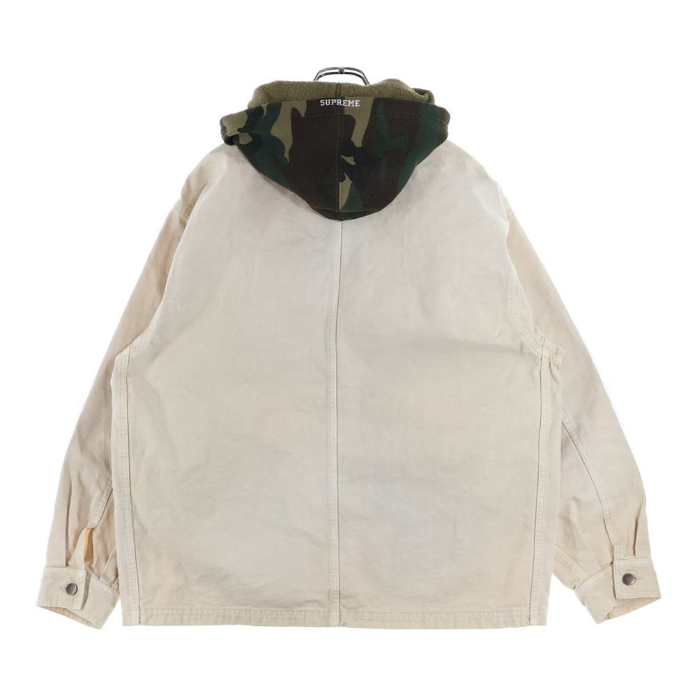 SUPREME(シュプリーム) 25SS Worn Hooded Chore Coat 日本製 カモ柄ウォーンフーデッド チョアコート ベージュ/カーキ