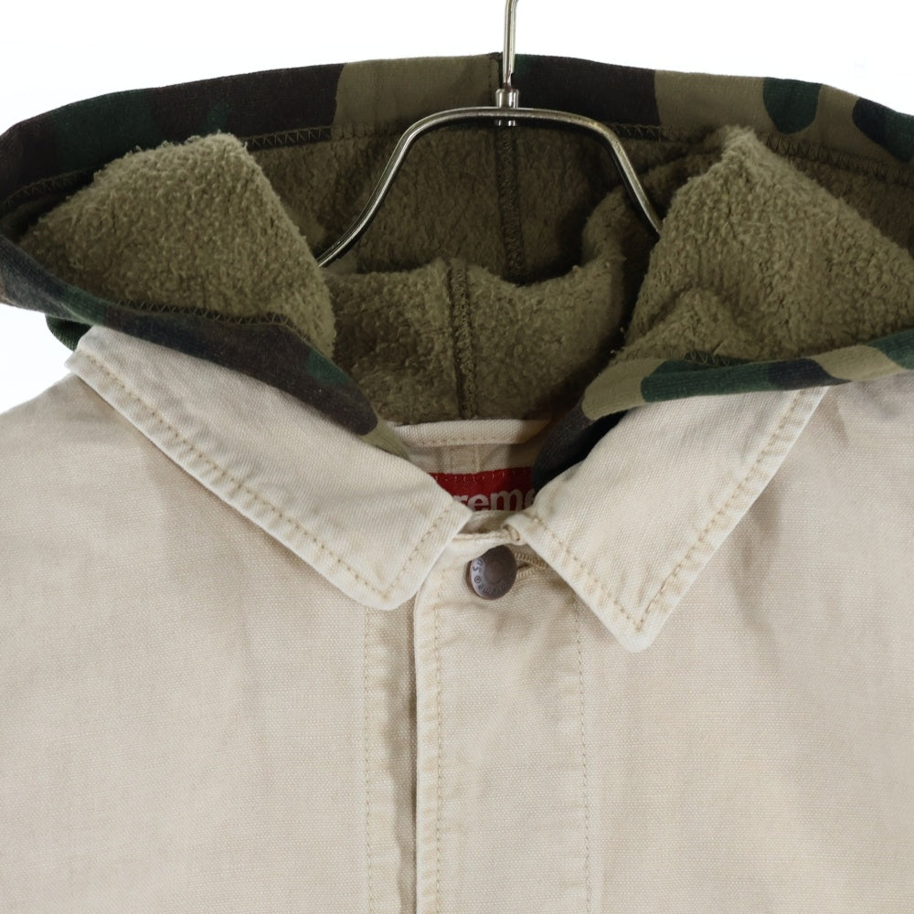 SUPREME(シュプリーム) 25SS Worn Hooded Chore Coat 日本製 カモ柄ウォーンフーデッド チョアコート ベージュ/カーキ