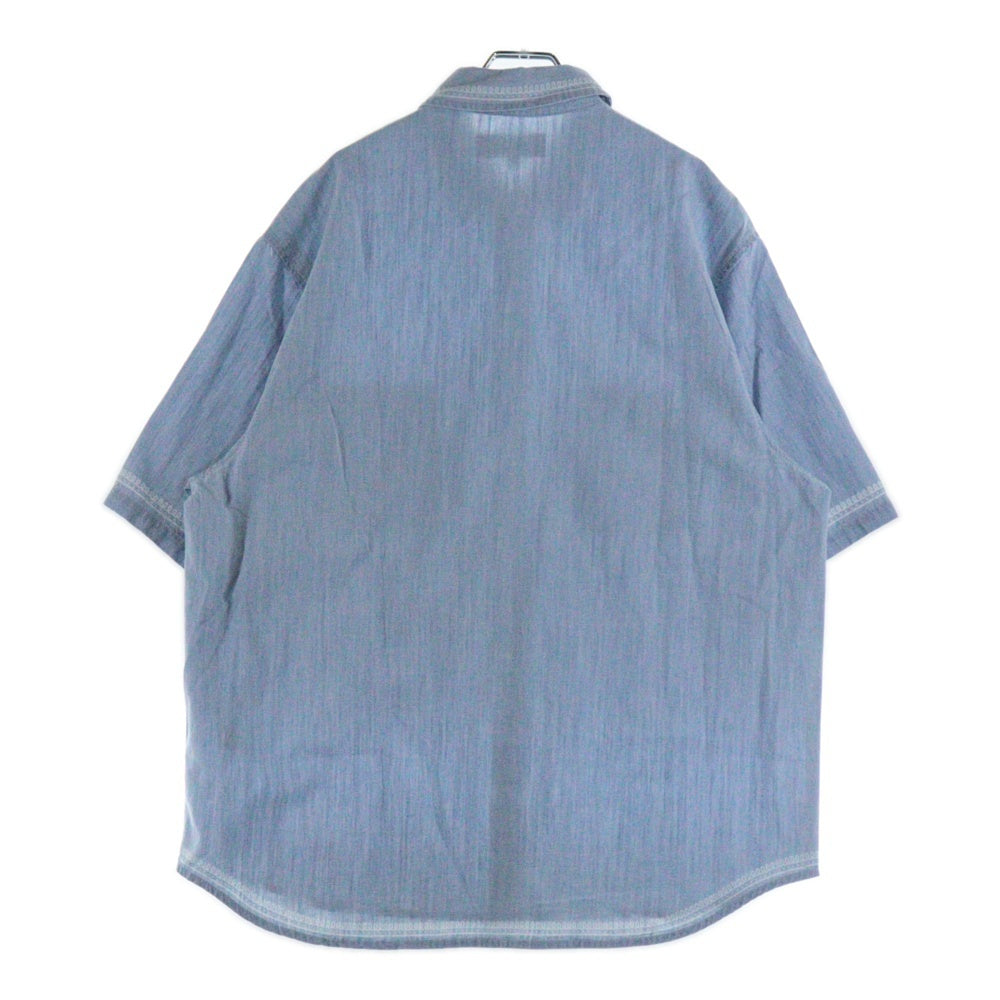 KITH(キス) 25SS CHAMBRAY PAXTON SHIRT シャンブレー パクストン 半袖シャツ インディゴ KHM033545