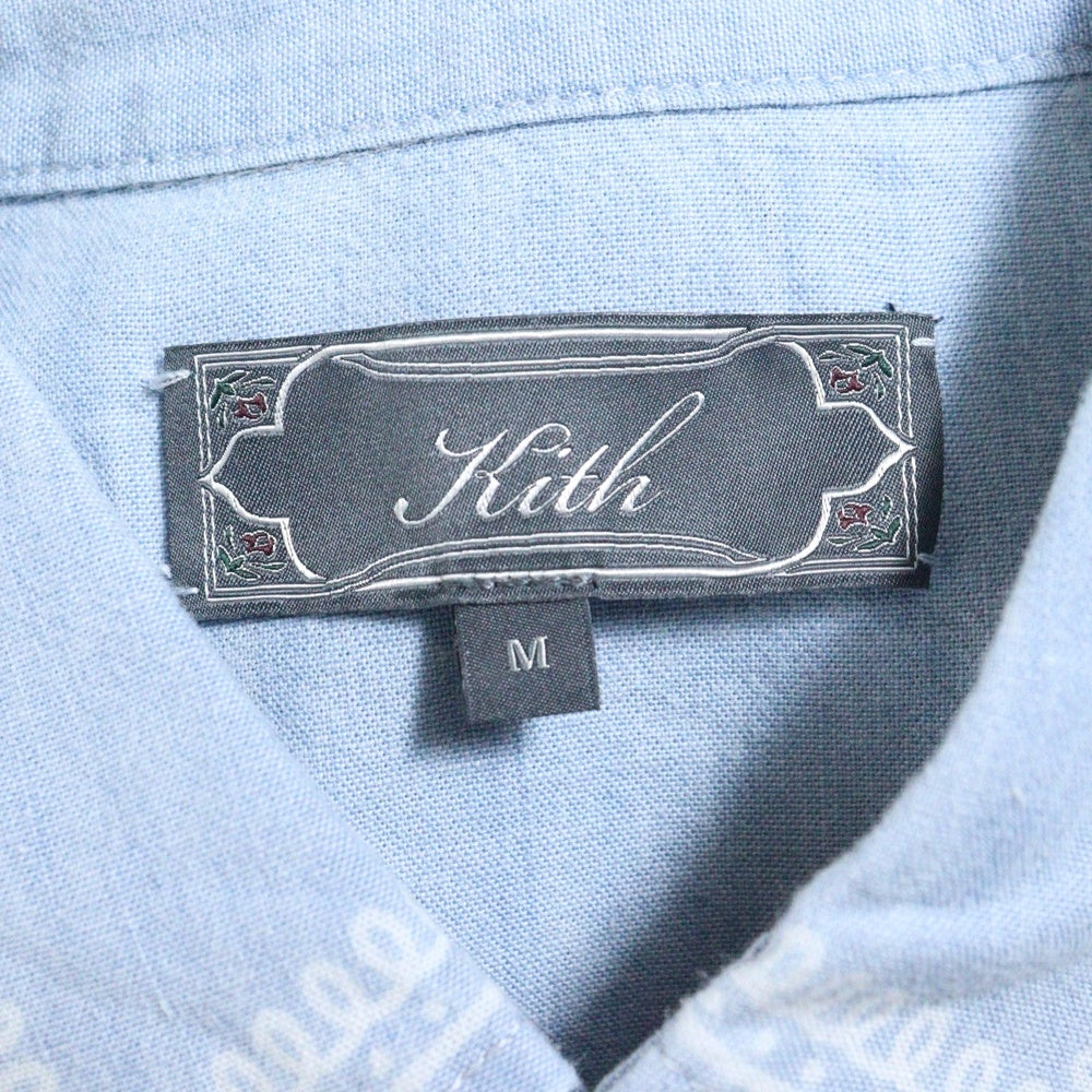 KITH(キス) 25SS CHAMBRAY PAXTON SHIRT シャンブレー パクストン 半袖シャツ インディゴ KHM033545