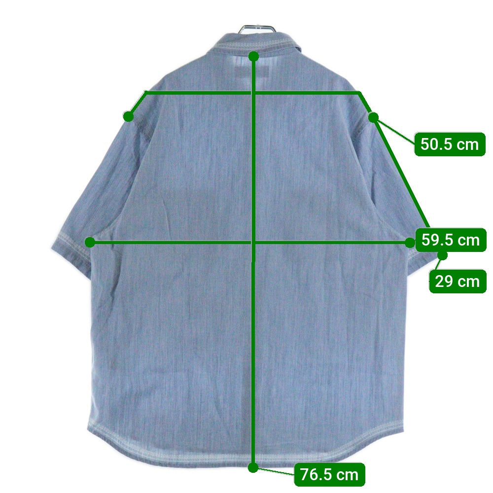 KITH(キス) 25SS CHAMBRAY PAXTON SHIRT シャンブレー パクストン 半袖シャツ インディゴ KHM033545