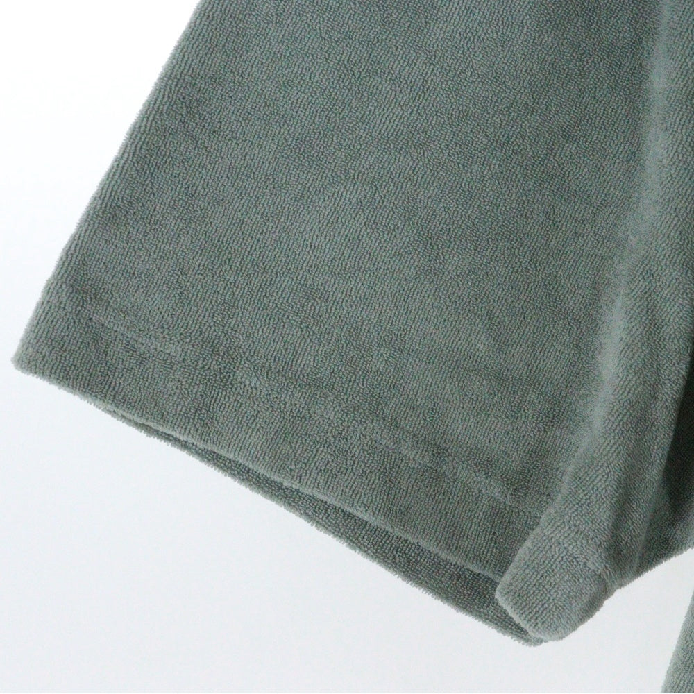 KITH(キス) 25SS PLUSH TERRY LEO POLO パイル地 ロゴ刺繍 半袖ポロシャツ グリーン KHM033646