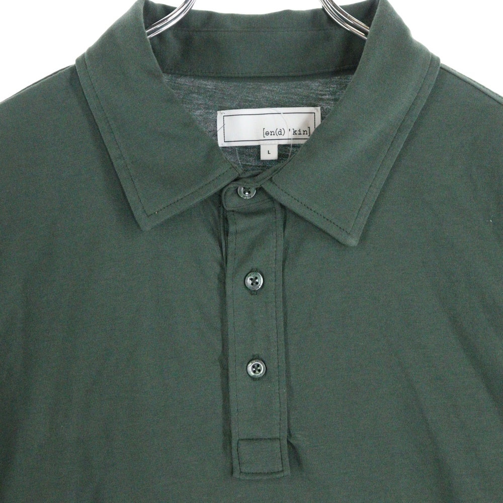 KITH(キス) 25SS &KIN PIMA JERSEY SHORT SLEEVE HEATHROW POLO ピマジャージー ヒースロー 半袖ポロシャツ グリーン KHM033511