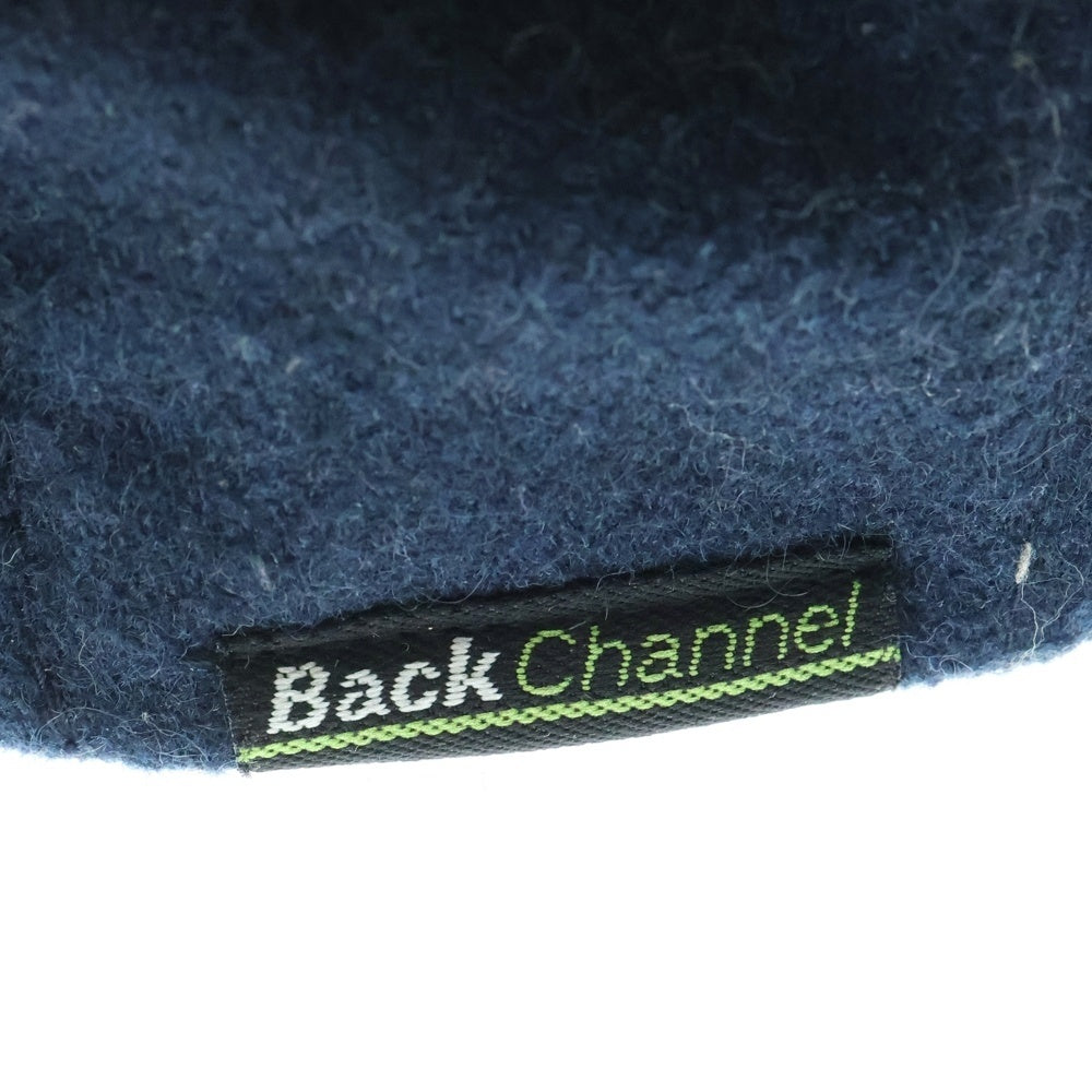 BACK CHANNEL(バックチャンネル) フロントロゴ 6パネル ベースボールキャップ 帽子 ネイビー